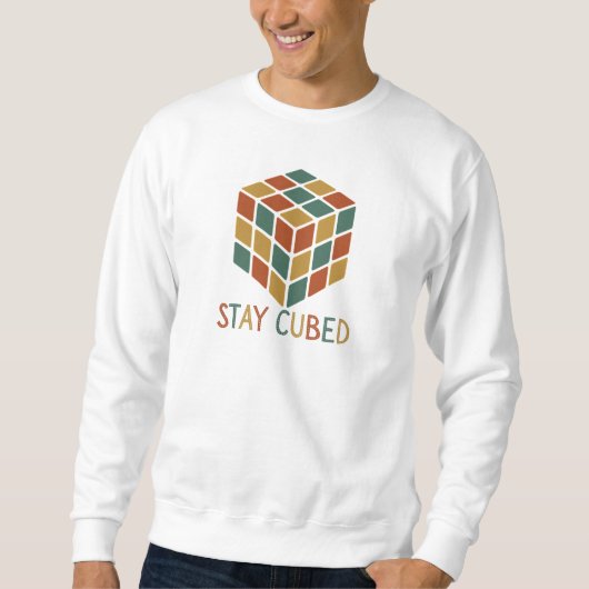 Bleibe Cubed | Puzzle im Stil eines Logic Cube Ret Sweatshirt (Vorderseite)