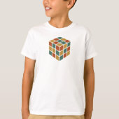 Bleibe Cubed | Puzzle im Stil eines Logic Cube Ret T-Shirt (Vorderseite)