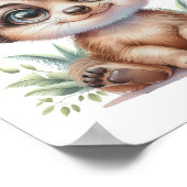 Bleibe Curious and Exploration - Baby Meerkat Kind Poster (Ecke)