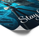 Bleibe Curious - Educational Science Poster (Ecke)