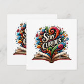 Bleibe Curious Einladung (Vorne/Hinten)