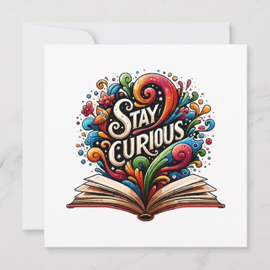 Bleibe Curious Einladung (Vorderseite)