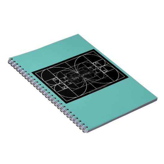 "Bleibe Curious" Notizblock (Rechte Seite)