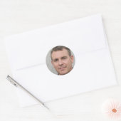 Bleibe Curious Runder Aufkleber (Umschlag)