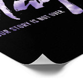 Bleibe deine Geschichte ist nicht über psychische Poster (Ecke)