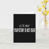 Bleibe deine Geschichte ist nicht über Suizidpräve Karte (Gelbe Blume)