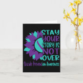 Bleibe deine Geschichte ist nicht über Suizidpräve Karte (Gelbe Blume)