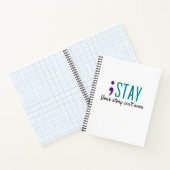 BLEIBE deine Geschichte nicht über Suizidpräventio Notizblock (Innenseite)