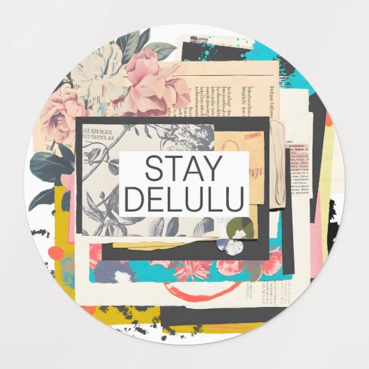 Bleibe Delulu Etiketten (Design 3)