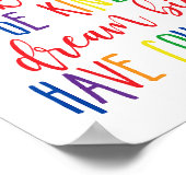 Bleibe demütige Arbeit Harter Traum Große Mut habe Poster (Ecke)