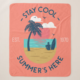 Bleibe den Coolen Sommer hier Beach Sunset Sherpadecke