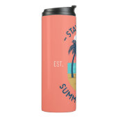 Bleibe den Coolen Sommer hier Beach Sunset Thermosbecher (Nach links gedreht)