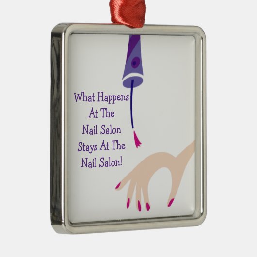 Bleibe @ den Nagel-Salon Ornament Aus Metall (Rechts)