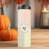 Bleibe der Coolen Bläschen-Monogramm-Tumbler, Zurü Thermosbecher