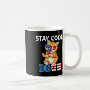 Bleibe der Coolen Katze Popsicle Lover American Fl Kaffeetasse