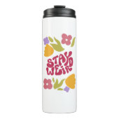 Bleibe der komischen Blumenthermie Thermosbecher (Vorderseite)