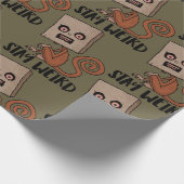Bleibe der verrückten Affe Geschenkpapier (Ecke)