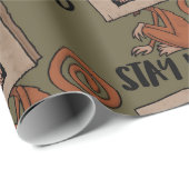 Bleibe der verrückten Affe Geschenkpapier (Rolleneckpunkt)