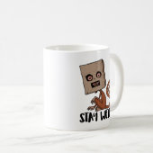 Bleibe der verrückten Affe Kaffeetasse (VorderseiteRechts)