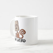 Bleibe der verrückten Affe Kaffeetasse (Vorderseite Links)