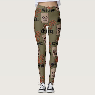 Bleibe der verrückten Affe Leggings