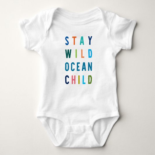 Bleibe des wild lebenden Ozeans Baby Strampler (Vorderseite)