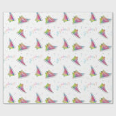 Bleibe Design von Krawatte-Farbstoff-High-Top-Snea Geschenkpapier (Flach)