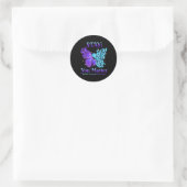 Bleibe dir Butterfly Semicolon Suicide Bewusstsein Runder Aufkleber (Tasche)