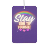 Bleibe dir selbst treu autolufterfrischer (Vorderseite)