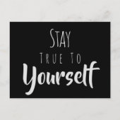Bleibe dir selbst treu postkarte (Vorderseite)