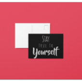 Bleibe dir selbst treu postkarte