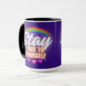 Bleibe dir selbst treu tasse (Vorderseite Links)