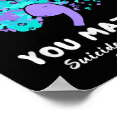 Bleibe dir Suizidprävention Butterfly Poster (Ecke)