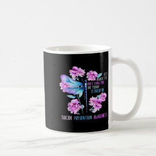 Bleibe Dragonfly Semicolon Suicide Prevention Awar Kaffeetasse