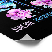 Bleibe Dragonfly Semicolon Suicide Prevention Awar Poster (Ecke)