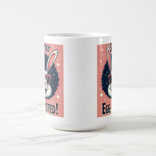 Bleibe Egg zitiert!: Retro Ostersonnige Vibes Kaffeetasse (Mittel)