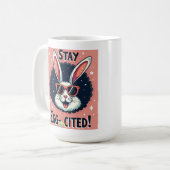 Bleibe Egg zitiert!: Retro Ostersonnige Vibes Kaffeetasse (Vorderseite Links)