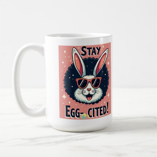 Bleibe Egg zitiert!: Retro Ostersonnige Vibes Kaffeetasse (Links)