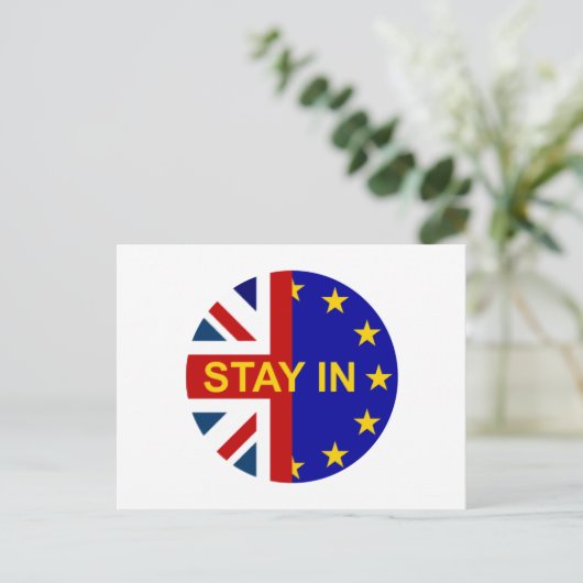 Bleibe EIN! Postkarte (Stehend Vorderseite)