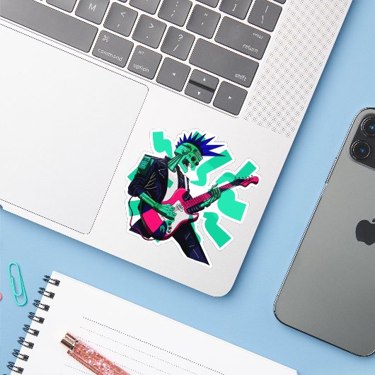 Bleibe Electric Aufkleber (Laptop mit iPhone)