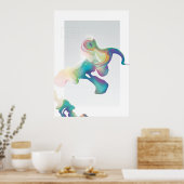 Bleibe farbig poster (Küche)