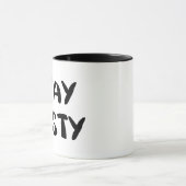 Bleibe Feisty Ermutigung Tasse (Zentrum)