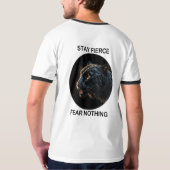 Bleibe Fierce Angst Nichts Schwarzes Panther T-Shirt (Schwarz voll)