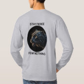 Bleibe Fierce Angst Nichts Schwarzes Panther T-Shirt (Rückseite)