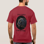 Bleibe Fierce Angst Nichts Schwarzes Panther T-Shirt (Rückseite)