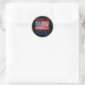 Bleibe Fliege am 4. Juli Amerikanische Flagge USA Runder Aufkleber (Tasche)