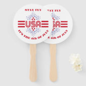 Bleibe fliegen, es ist der 4. Juli Fächer (Vorne und Hinten)