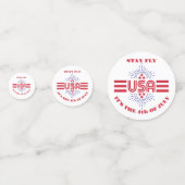 Bleibe fliegen, es ist der 4. Juli Konfetti (Rückseiten)