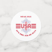 Bleibe fliegen, es ist der 4. Juli Konfetti (Klein Vorderseite)