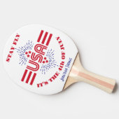 Bleibe fliegen, es ist der 4. Juli Tischtennis Schläger (Seitenansicht)